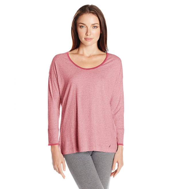 Women's Cotton Modal Jersey Lounge Top - Flamingo Pink Heather ...