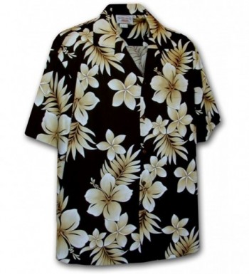 Hawaiian Shirt Men Black Flowers