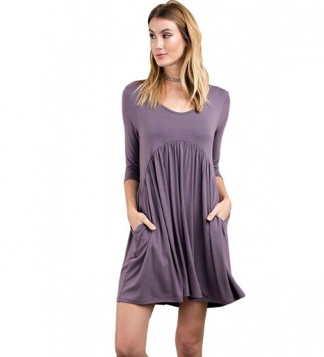 Easel Womens Babydoll Detail Purple