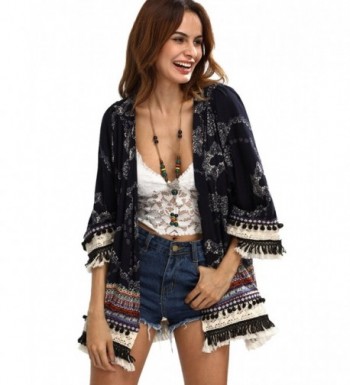 Milumia Womens Printed Kimono Cardigan