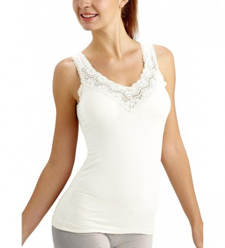 ANNY Womens Lace Neck White