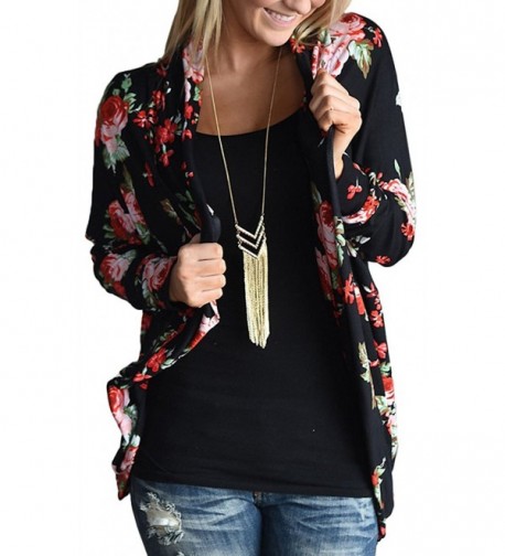 EachEver Casual Printed Cardigan Outwear