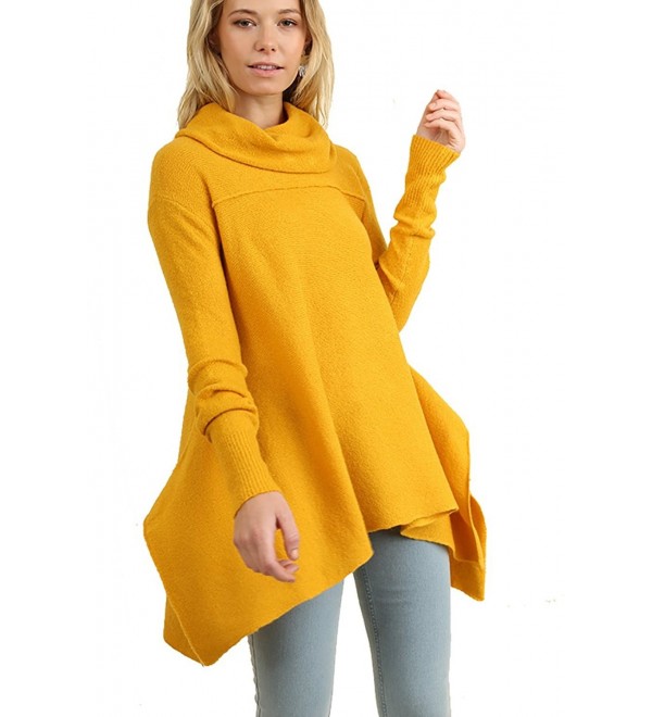 Umgee Womens Cowl Line Sweater