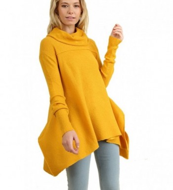 Umgee Womens Cowl Line Sweater