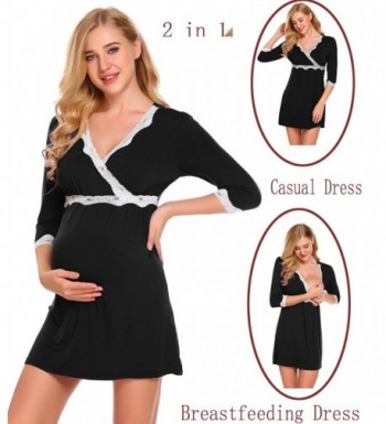 Dicesnow Womens Maternity Nursing Nightgown