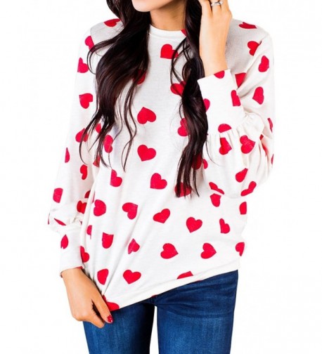 Gobought Womens Valentines Crewneck Sweatshirt