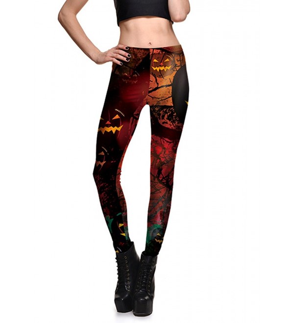 Halloween Pumpkins Leggings Breathable Waisted