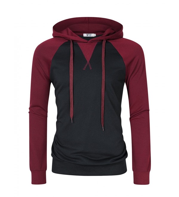 Men's Casual Slim Fit Long Sleeve Lightweight Raglan Pullover Hoodie ...