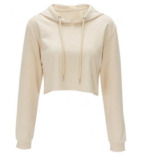 BONESUN Womens Hollow Cropped Sweatshirt