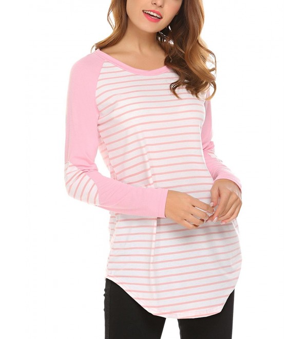 SoTeer Womens Raglan Striped Blouses