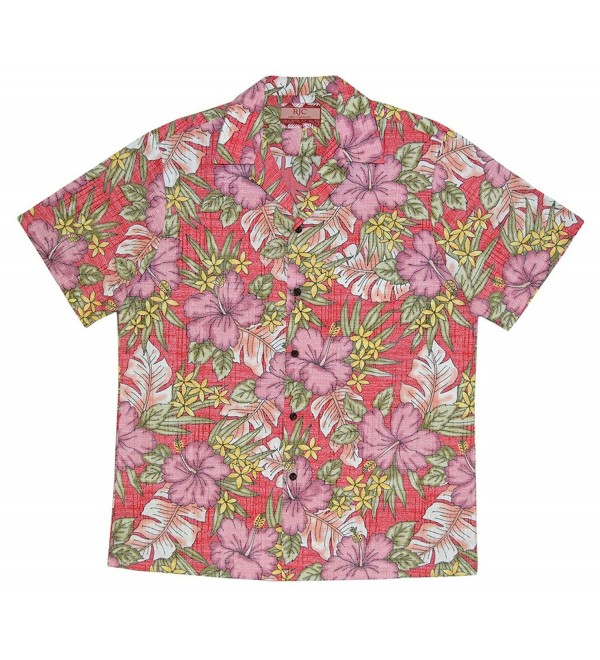 Mens Vintage Hibiscus Hawaiian Shirt