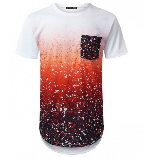 URBANTOPS Hipster Splatter Longline T shirt