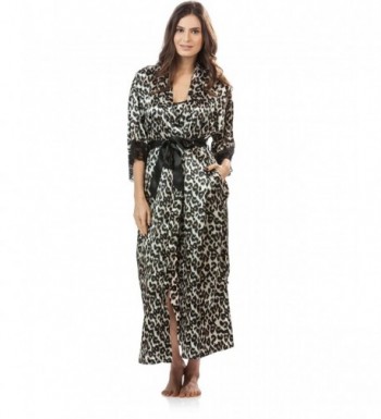 Ashford Brooks Womens Satin Kimono