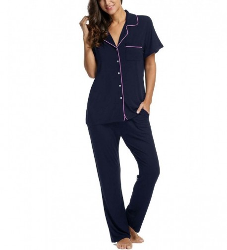 Lamore Womens Sleepwear Two piece Sleeve