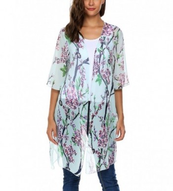 Elesol Womens Floral Chiffon Cardigan