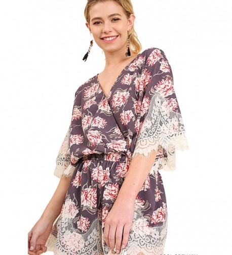 Umgee Womens Floral Rompers Details