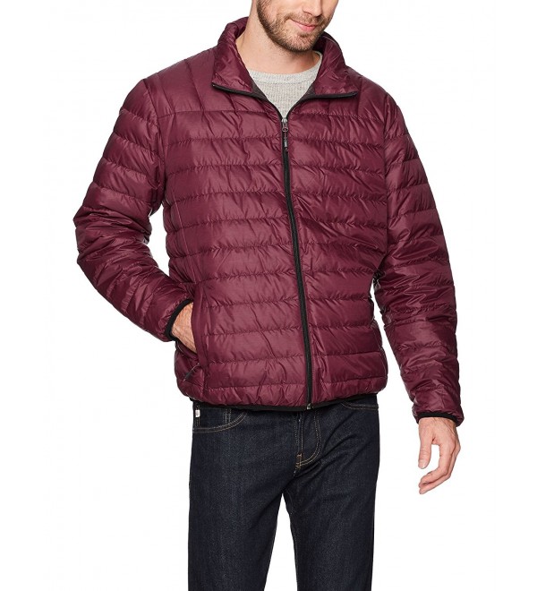 Hawke & Co Men's Poly Packable Puffer Jacket- Eggplant- Medium ...