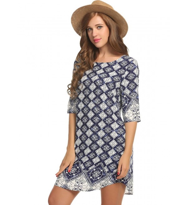 Naggoo Womens Sleeve Bohemian Printed