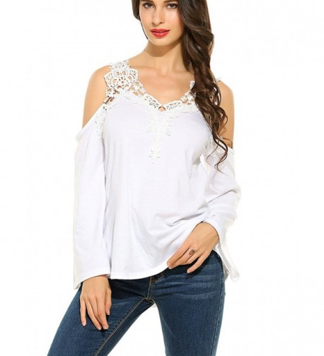 LuckyMore Crochet Shoulder Blouses Size XXL