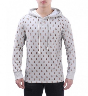 HEQU Casual Sleeve Henley Hoodie