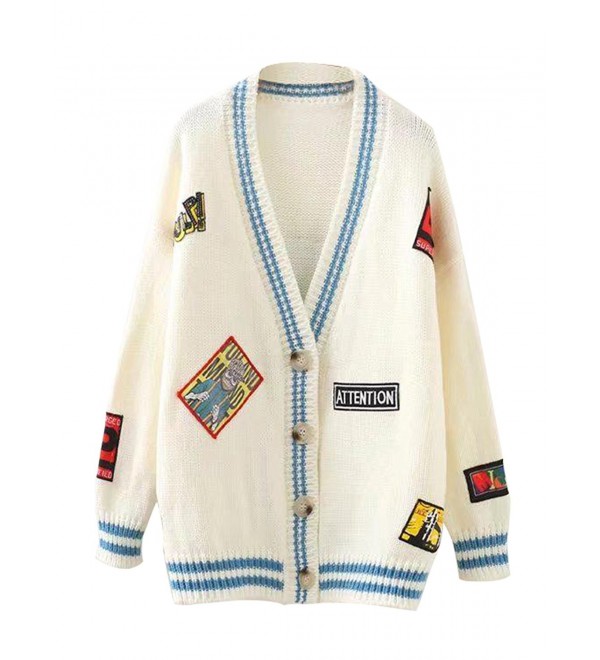 PERSUN Fashion Cartoon Embroidery Cardigan