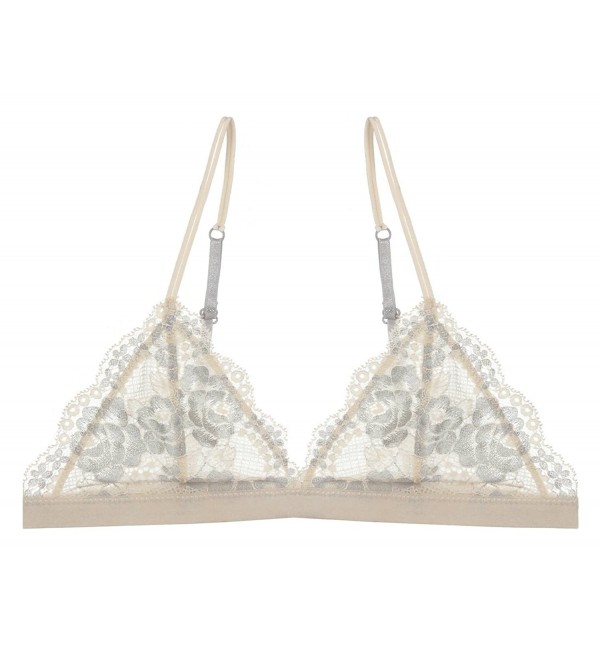 Floral Triangle Bralette Bustier Lingerie