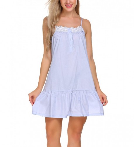 Ekouaer Nightgown Sleeveless Victorian Sleepwear