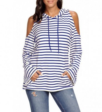 roswear Shoulder Striped Pullover Sweatshirt