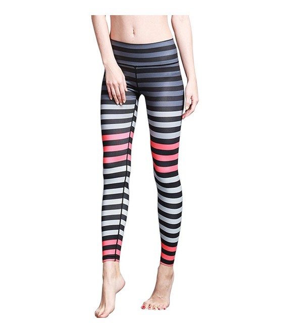 Women's Printed Yoga Pant Workout Leggings Thin Capris - Hk51 Grey Red ...