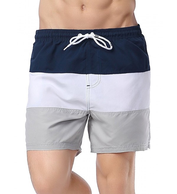 Men's Swim Trunks Beach Shorts Mesh Lining Swim Trunks With Pockets ...