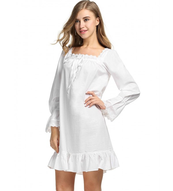 Avidlove Victorian Nightgowns Romantic Nightshirt