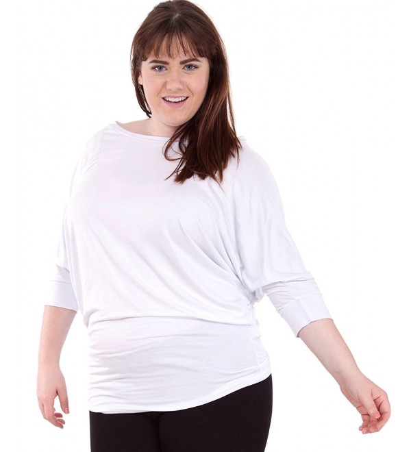 Ladies White Dolman Style Sleeve