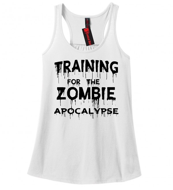 Ladies Training For The Zombie Apocalypse Racerback - White - CL184Y2A0WS
