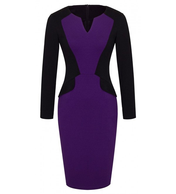 HOMEYEE Womens Elegant Cocktail Bodycon