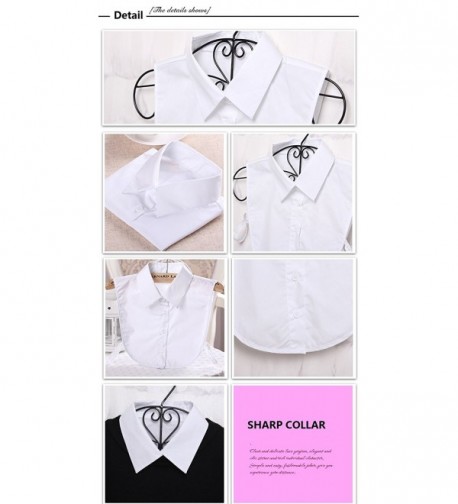 Fake Collar Half Shirt Detachable Women and Girl White Polyester Cotton ...