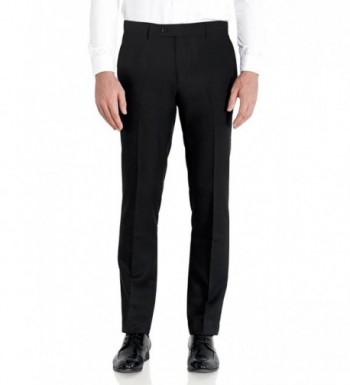 Mens Stretch Expandable Waist Plain Front Pants