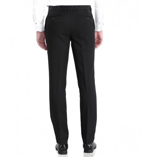 Men's Stretch Expandable Waist Plain Front Pants - CV184QA6MGL