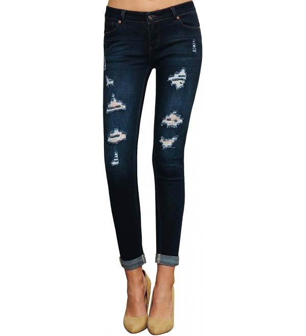 Trend Director Womens Skinny Distressed