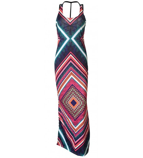 Sleeveless Hollowed bodycon Dress Multicoloured