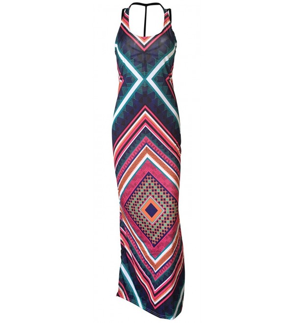 Sleeveless Hollowed bodycon Dress Multicoloured