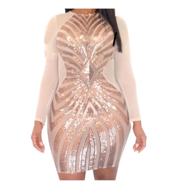 rose gold plus size party dress