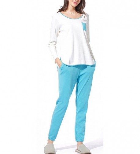 HACAI Womens Sleeves Round Neck Sleepwear