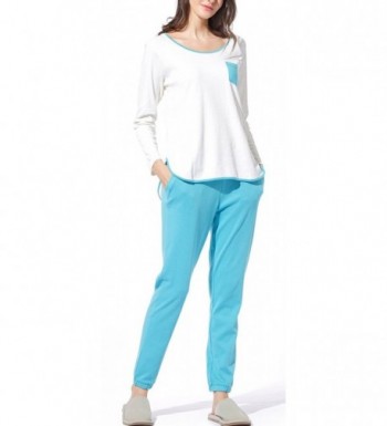HACAI Womens Sleeves Round Neck Sleepwear
