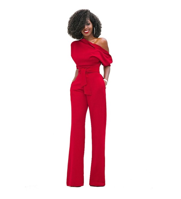 Mintsnow Shoulder Bodycon Clubwear Jumpsuit