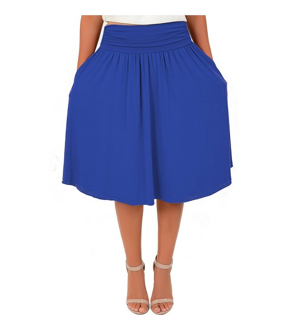 Women's Pocket Skirt - Light Navy - C0182OAWXUC