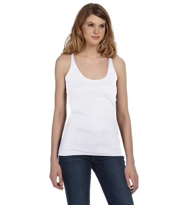 Bella Triblend Racerback Tank WHT TRIBLND L