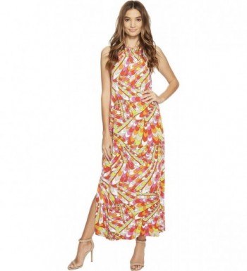 Christin Michaels Womens Printed Orange