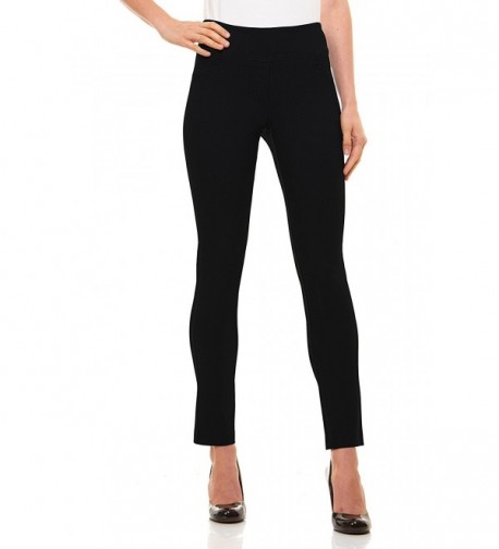 Womens Straight Leg Dress Pants - Stretch Slim Fit Pull On Style ...