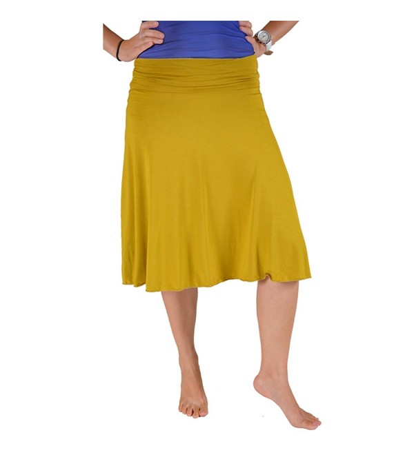 Stretch Comfort Womens Length Mustard