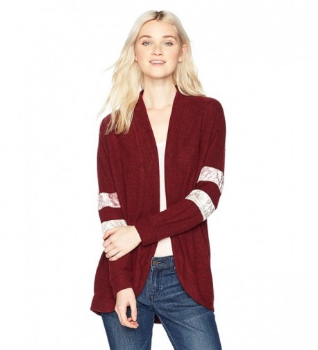 WallFlower Womens cacoon Cardigan Cranberry